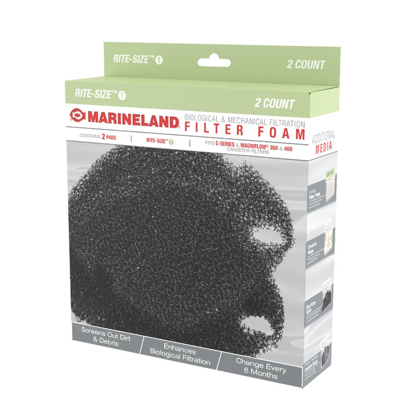 Marineland Filter Foam, 2 Count, Supports Biological and Mechanical Aquarium Filtration, Rite-Size T, Fits C-Series and Magniflow 360 and 400 Canister Filters - Image 3